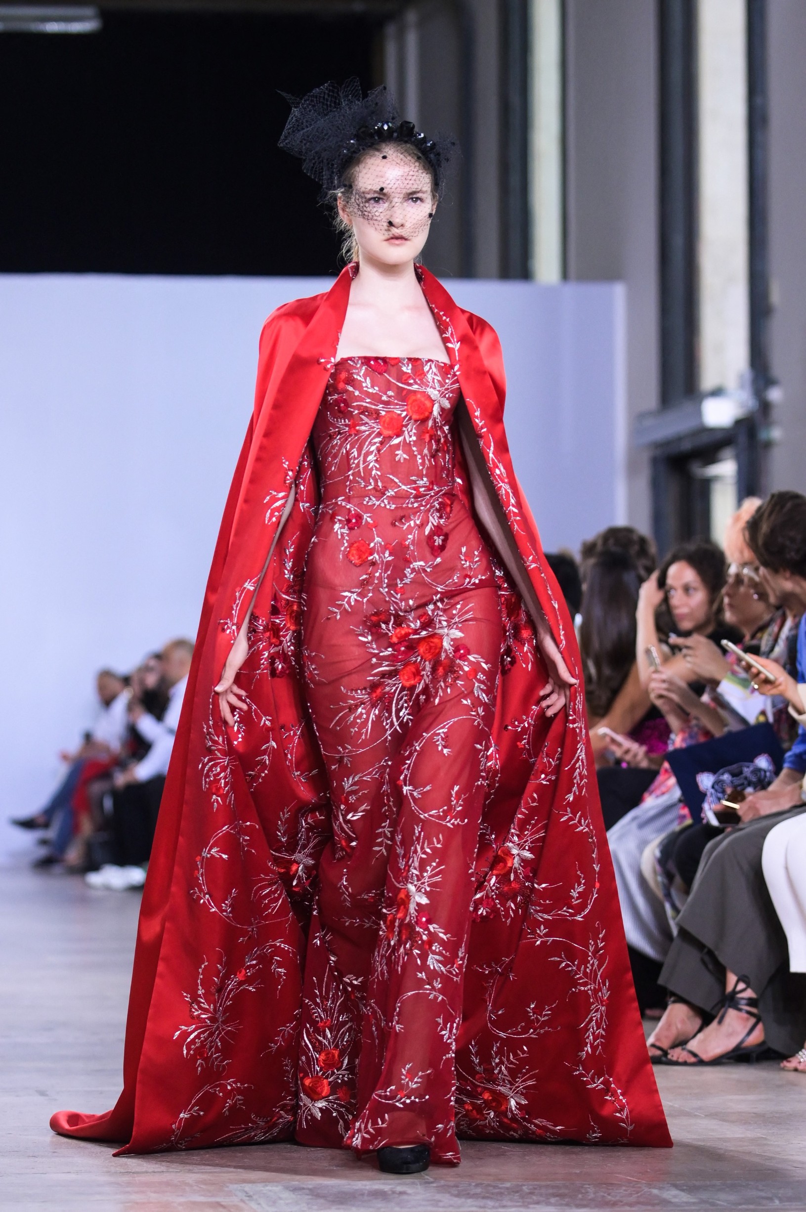 A model walks the runway during the Georges Chakra Haute Couture Fall/Winter 2019-2020 show on July 1, 2019 in Paris, France., Image: 453425982, License: Rights-managed, Restrictions: , Model Release: no, Credit line: Sebadelha Julie/ABACA / Abaca Press / Profimedia